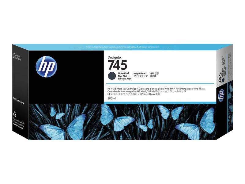 HP 745 Tintenpatrone Mattschwarz 300 ml