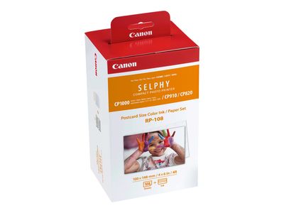 Canon RP-108 photo paper with ink (100 x 148mm) for Selphy CP