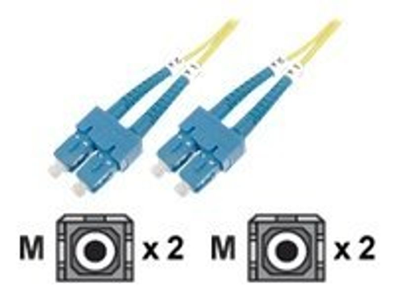 DIGITUS LWL Patchkabel SC -> SC 2.00m Singlemode Duplex OS2
