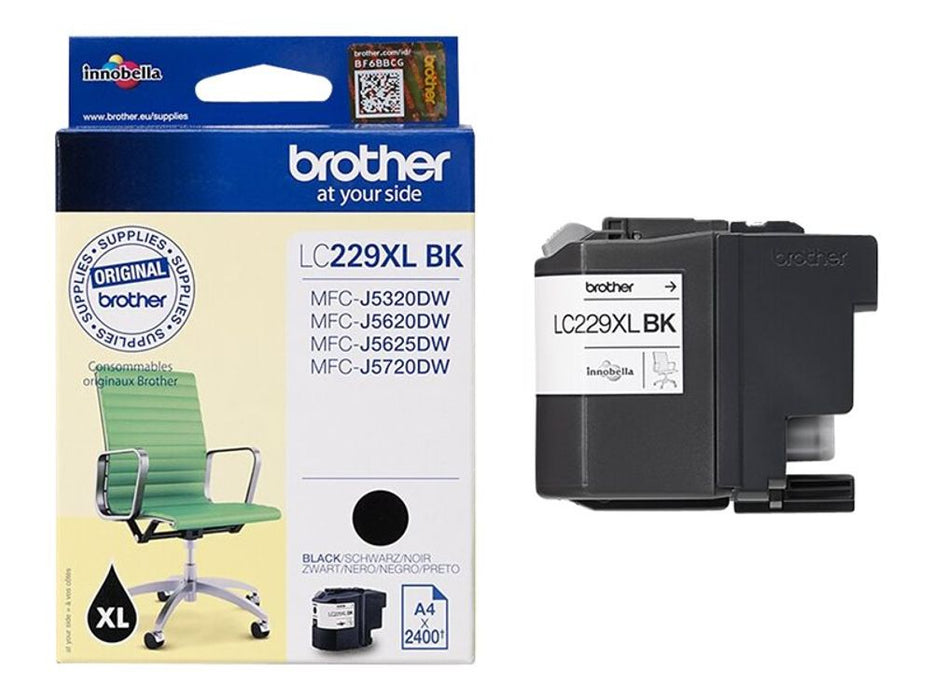 Brother LC229XLBK - Black - original - ink cartridge - for Brother MFC-J5320DW, MFC-J5620DW, MFC-J5625DW, MFC-J5720DW