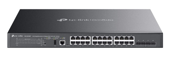 TP-Link Omada SG5428XMPP V1 - Switch - L3 Lite - Managed - 24 x 10/100/1000 (PoE++) + 4 x 10Gb Ethernet SFP+ - side to side airflow - rack-mountable -