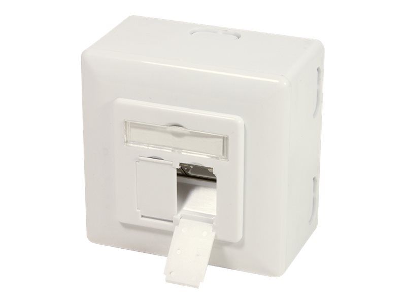 Logilink CAT 6A Auf und Unterputzdose vollgeschirmt RAL 901