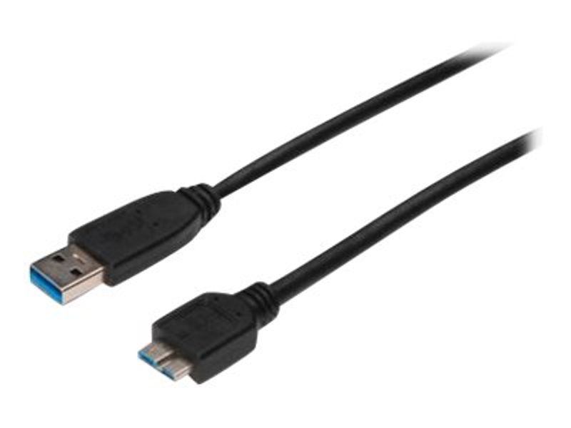 DIGITUS USB 3.0 Anschlusskabel Typ A -mikro B St/St 0.25m sw