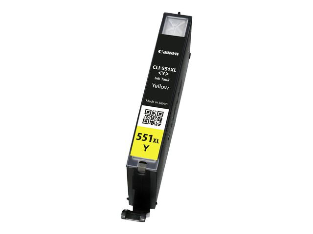 Canon CLI-551 YXL - 6446B001 - 1 x Yellow - High Yield - Ink tank - For PIXMA iP8750,iX6850,MG5550,MG5650,MG5655,MG6450,MG6650,MG7150,MG7550,MX725,MX9