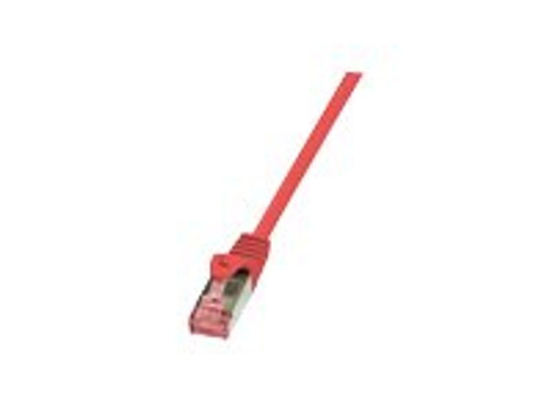 Logilink Patch Cable Cat.6 S/FTP red 0,25m, PrimeLine