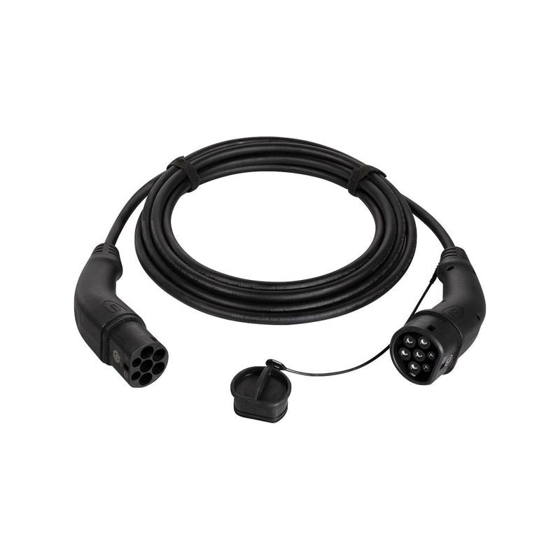 EV charging cable, Type 2, 3-phase, 32 A, 22 kW, 7.5 m
