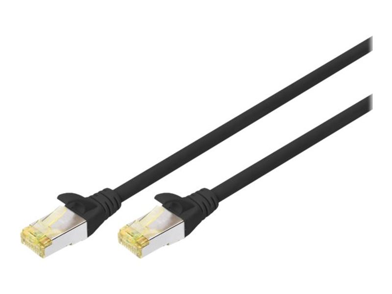 DIGITUS CAT 6A S/FTP Patchkabel, 10 Stück,0,5m, schwarz