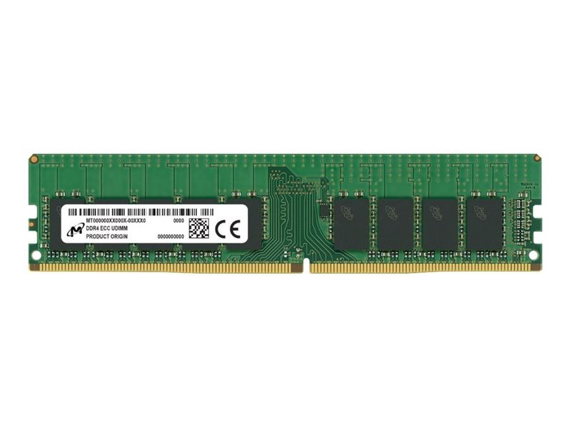 Micron - DDR4 - module - 32 GB - DIMM 288-pin - 3200 MHz / PC4-25600 - CL22 - 1.2 V - unbuffered - ECC