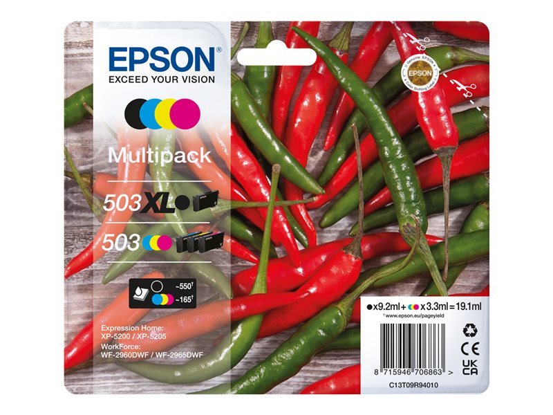 MULTIPACK 4-COLOURS 503 XL