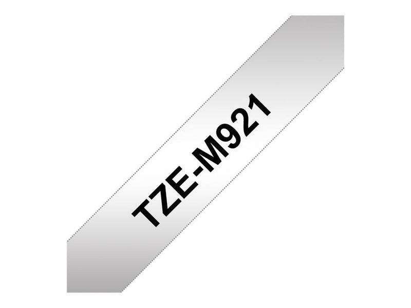 Brother P-Touch TZE-M921 schwarz auf silber-metallic matt Rolle (0,9 cm x 8 m)