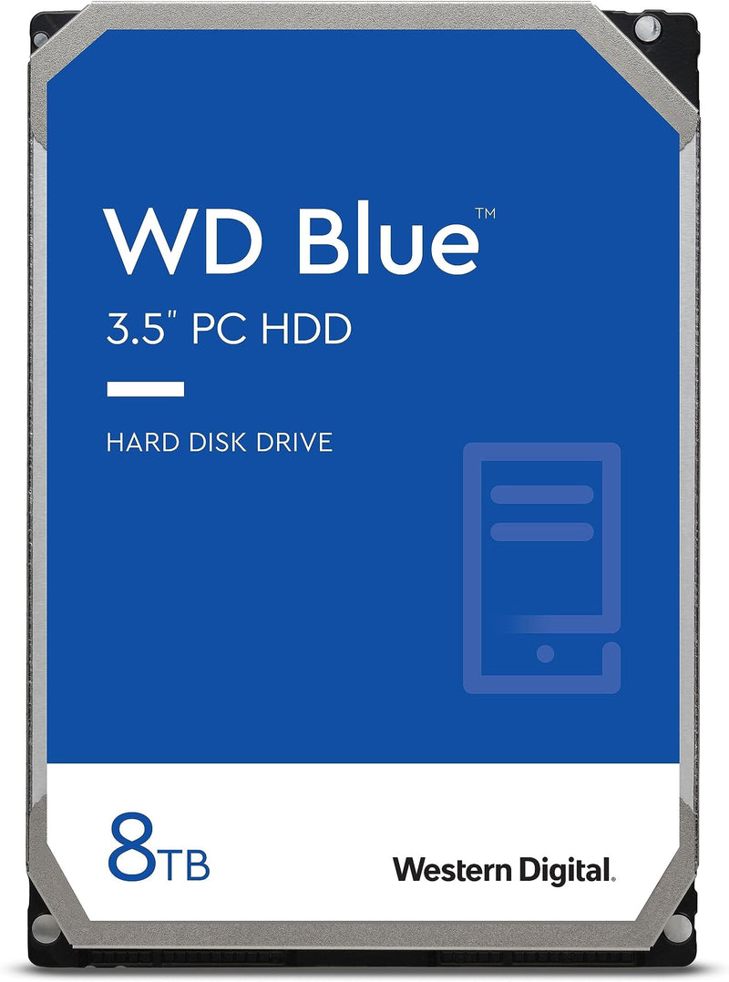 WD Blue WD80EAAZ - Hard drive - 8 TB - internal - 3.5" - SATA 6Gb/s - 5640 rpm - buffer: 256 MB