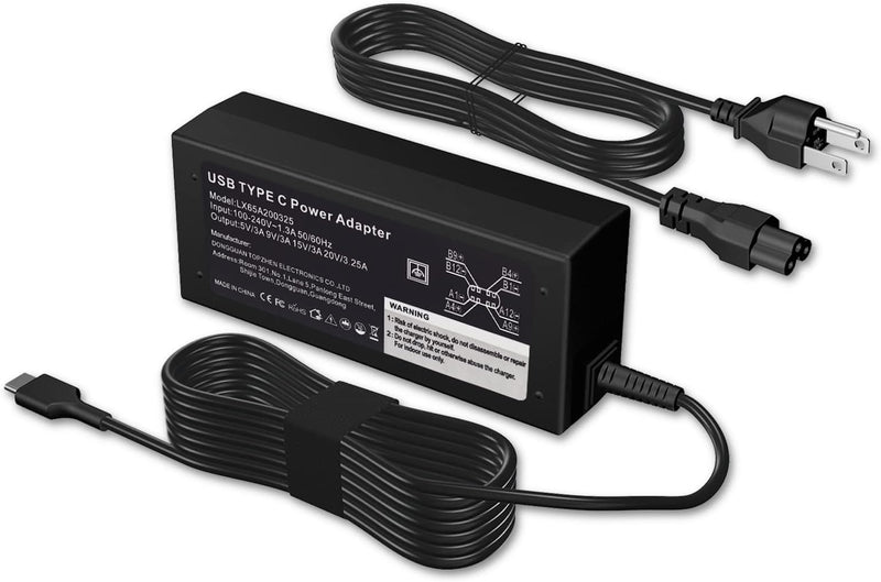 Lenovo 65W USB-C AC Adapter with EU Plug OEM: 4X20M26272