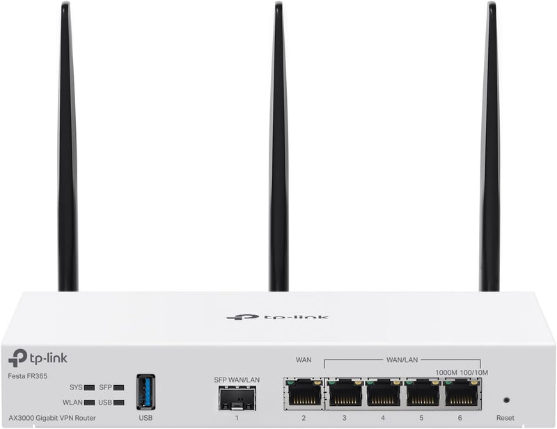 TP-Link FESTA FR365 wireless router Gigabit Ethernet Dual-band (2.4GHz + 5GHz or 2.4GHz + 6GHz) White