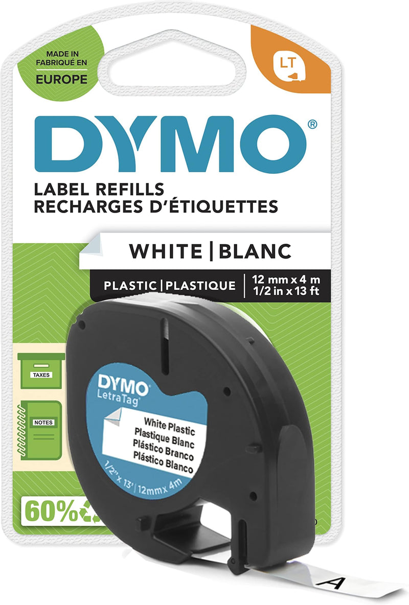 Letratag Band Plastik weiß 12 mm x 4 m