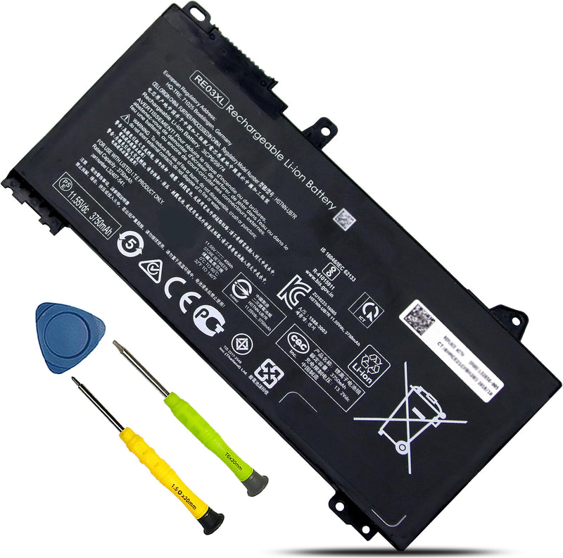 Replacement 3 cell battery for HP Probook 430 G6 430 G7 440 G6 445 G6 440 G7 450 G6 450 G7 455R G6 replacing OEM part numbers L32656-002 RE03XL RE0304