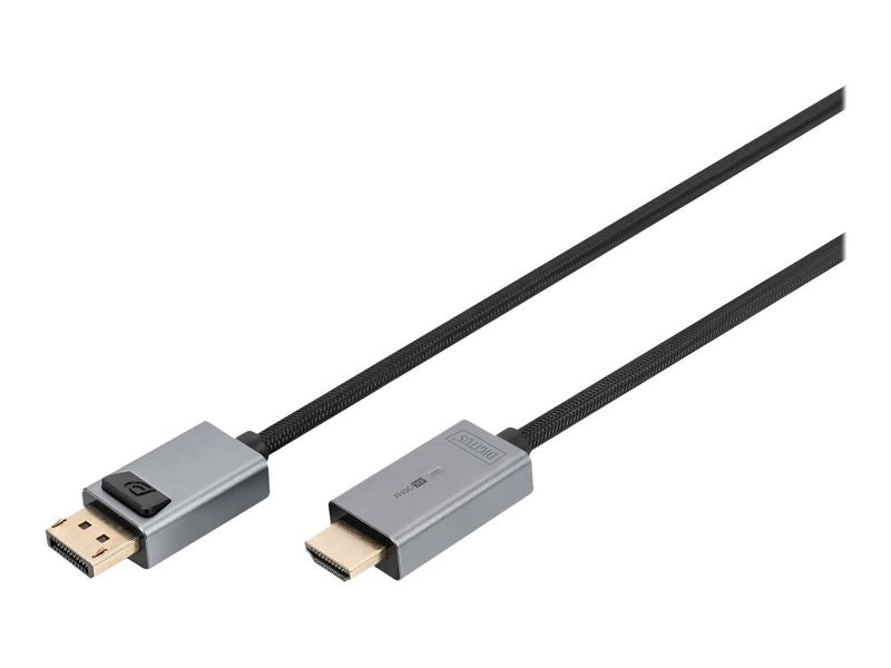 DIGITUS DisplayPort Adapterkabel DP - HDMI A 1,8m 4K Alu