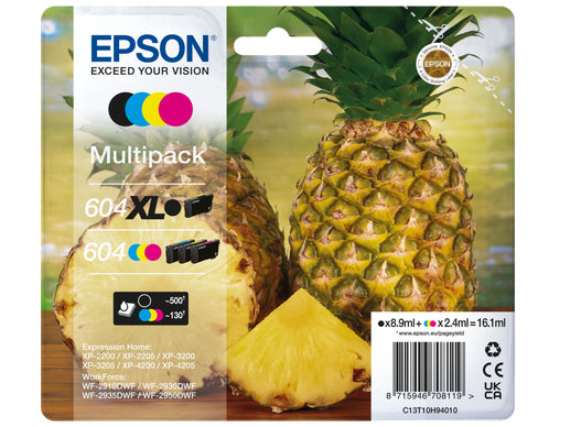 PACK DE 4 COULEURS 604 XL