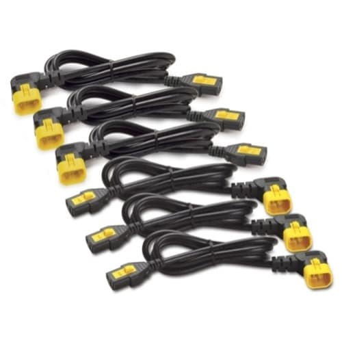 Power Cord Kit (6 ea), Locking, C13 to C14 (90 Degree), 1.2m