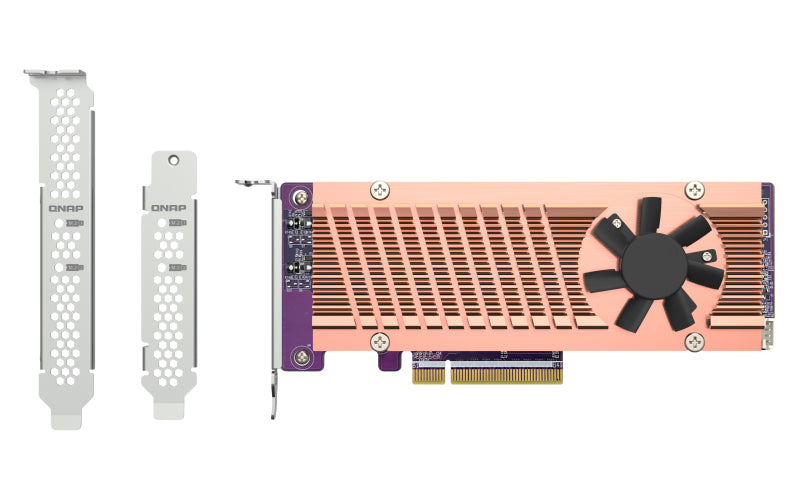 Dual M.2 PCIe SSD expansion card | supports up to two M.2 2280/22110 formfactor M.2 PCIe (Gen3 x4) SSDs | PCIe Gen3 x8 host interface | Low-profile br