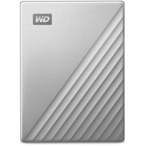 WD My Passport Ultra for Mac WDBPMV0050BSL - Hard drive - encrypted - 5 TB - external (portable) - USB 3.1 (USB-C connector) - 256-bit AES - silver