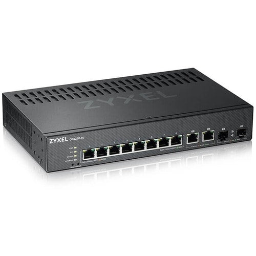 Zyxel GS2220-10 - Commutateur - Administrable - 8 x 10/100/1000 + 2 x SFP Gigabit combiné - montable sur rack, montable au mur
