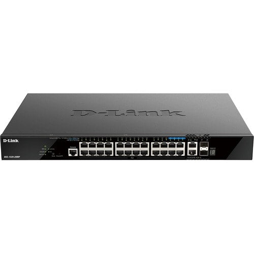 D-Link DGS 1520-28MP - Switch - L3 - smart - 20 x 10/100/1000 (PoE+) + 4 x 2.5G (PoE+) + 2 x 10 Gigabit Ethernet + 2 x 10 Gigabit SFP+ - rack-mountabl