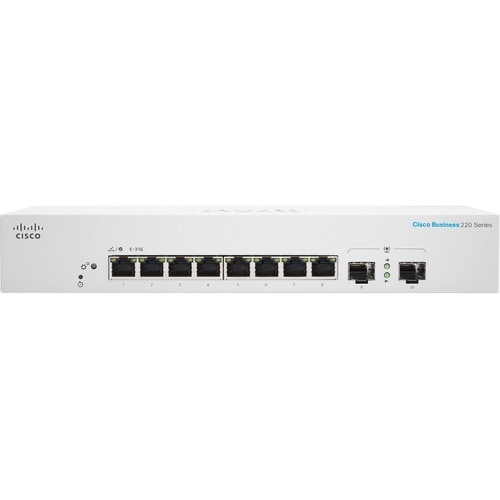Cisco CBS220-8T-E-2G-EU Smart 8-port GE, Ext PS, 2x1G SFP