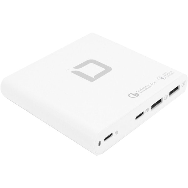 DICOTA Laptop Charger Universal PRO USB-C - Power adapter - AC - 120 Watt - output connectors: 4 - United Kingdom, Europe - white