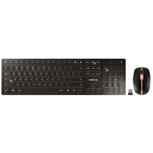 Cherry DW 9100 Slim - Tastatur-und-Maus-Set Wireless Black QWERTZ DE