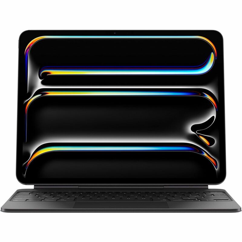 Apple Magic Keyboard – Tastatur und Folio-Hülle – mit Trackpad – beleuchtet – Apple Smart Connector – QWERTY – Spanisch – Schwarz