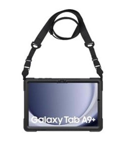 techair classic pro - Étui de protection pour tablette - robuste - avec bandoulière - plastique, polycarbonate - noir - pour Samsung Galaxy Tab A9+