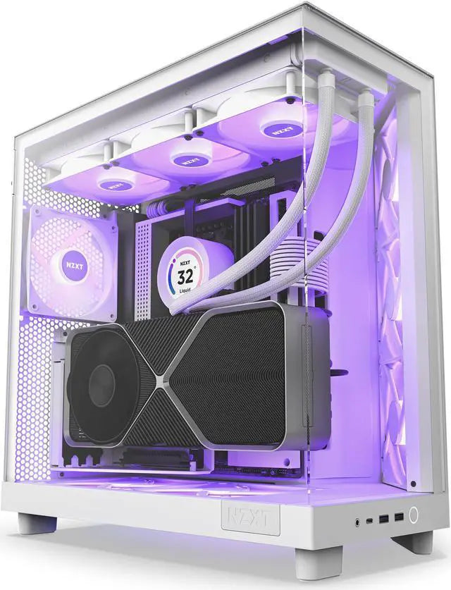 NZXT H6 FLOW RGB ALL White MidiTower Glasfenster CC-H61FW-R1