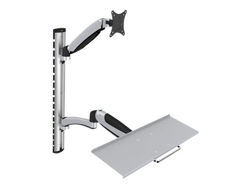 Workstation (Monitor, Keyboard) Wall Mount 27 inch, 6 kg, VESA 75x75, 100x100, silver