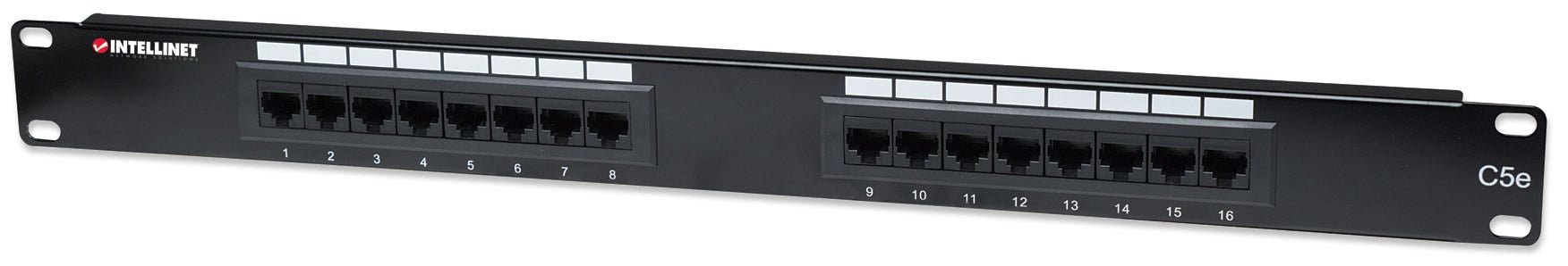 Intellinet Patch Panel Cat5e UTP 16-Port 1U Black