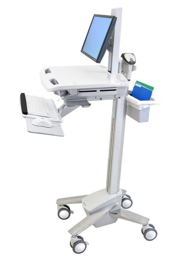 Ergotron StyleView EMR Cart with LCD Pivot - Cart for LCD display / keyboard / mouse / CPU / notebook / barcode scanner - plastic, aluminium, zinc-pla