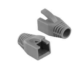 Modular RJ45 Plug Cable Boot 8mm grey, 10pcs