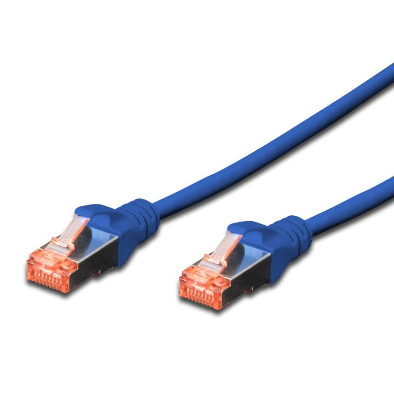 DIGITUS Patchkabel Cat6 S/FTP 2xRJ45 5.0m blau Hebelschutz Polybeutel