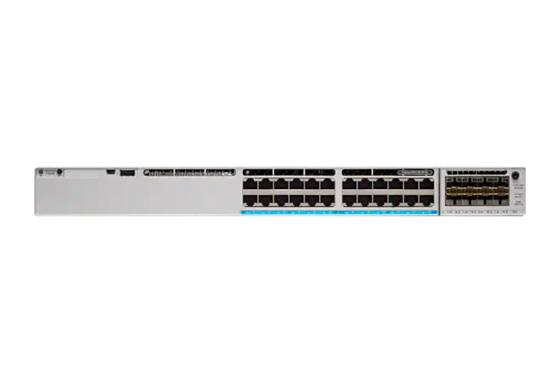 Cisco Catalyst 9300L - Network Essentials - switch - L3 - 48 x 10/100/1000 (PoE+) + 4 x 10 Gigabit SFP+ (uplink) - rack-mountable - PoE+ (505 W)