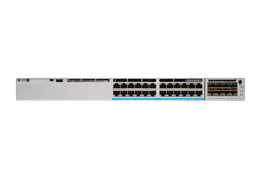 Cisco Catalyst 9300L - Network Essentials - switch - L3 - 48 x 10/100/1000 (PoE+) + 4 x 10 Gigabit SFP+ (uplink) - rack-mountable - PoE+ (505 W)