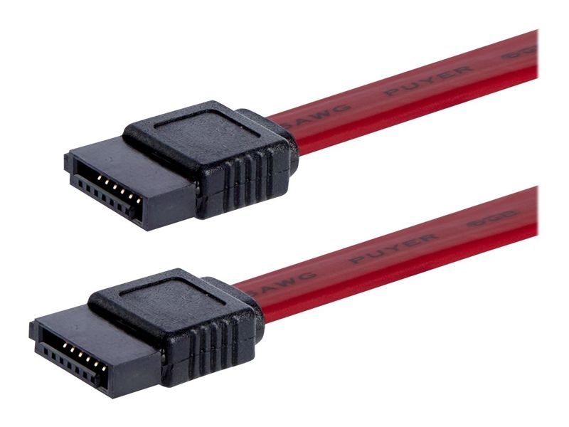 StarTech 12in SATA Serial ATA Cable - SATA cable - Serial ATA 150/300 - SATA (F) to SATA (F) - 1 ft - red - SATA12 - SATA cable - Serial ATA 150/300 -
