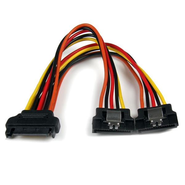 StarTech.com 15cm Latching SATA Power Y Splitter Cable Adapter - M/F - 6 inch Serial ATA Power Cable Splitter - SATA Power Y Cable Adapter - 6" - SATA - SATA