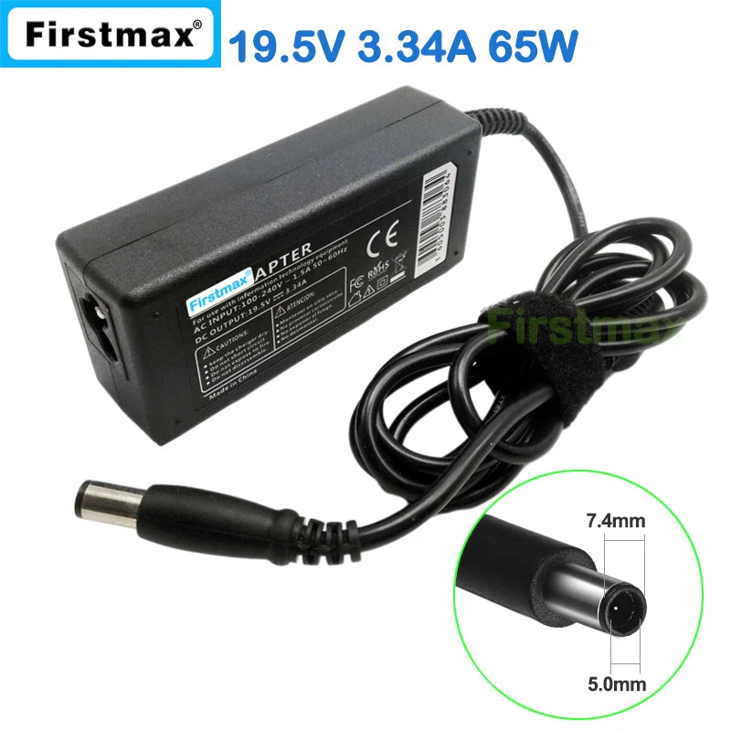 Dell 65W Barrel (7.4 x 5mm) AC Adapter for Latitude E Series with UK Plug