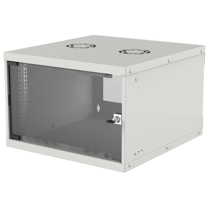 19" Basic Wallmount Cabinet 6U 400 mm Depth Gray