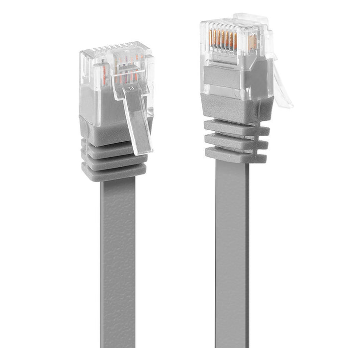 Lindy Electronics Lindy 1m Cat.6 U/UTP Flat Cable Grey. Cable length: 1 m Cable standard: Cat6 Connector 1: RJ-45 Connector 2: RJ-45