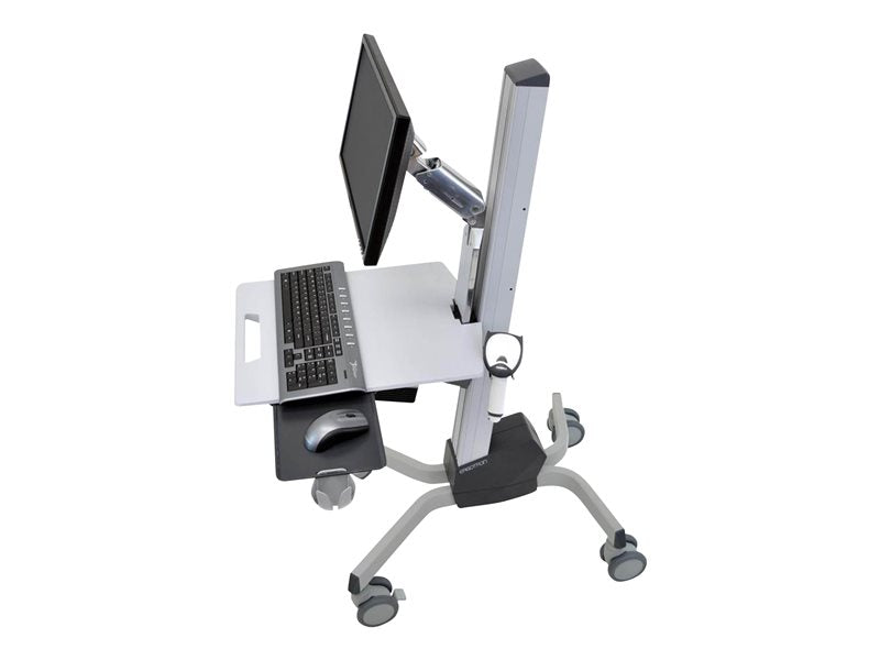 Ergotron Neo-Flex LCD Cart - Cart for LCD display / keyboard / mouse / bar code scanner / CPU - plastic, aluminium, steel - two-tone grey - screen siz