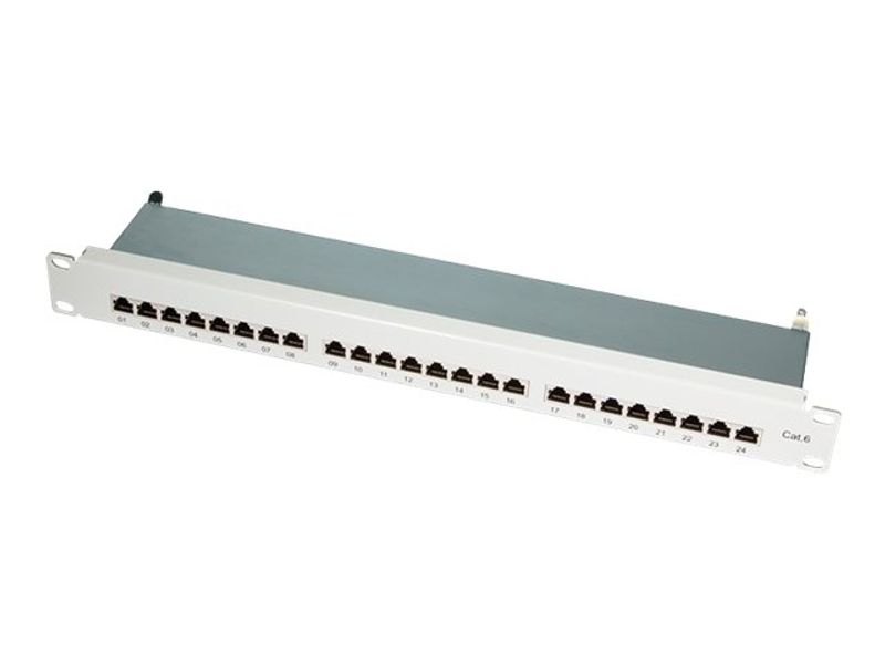 LogiLink CAT6 Patchpanel 19 1HE 24-Ports Grau