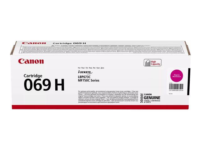 Canon 069H - High Yield - magenta - original - box - toner cartridge - for i-SENSYS LBP673Cdw, LBP673dw, MF752Cdw, MF754Cdw