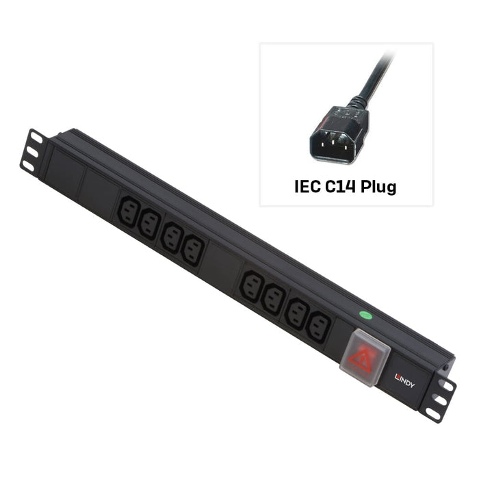 1U 8 WAY IEC PDU IEC