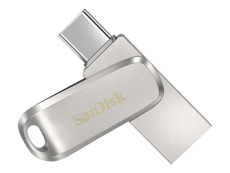 SanDisk Ultra Dual Drive Luxe - USB flash drive - 256 GB - USB 3.1 Gen 1 / USB-C - silver