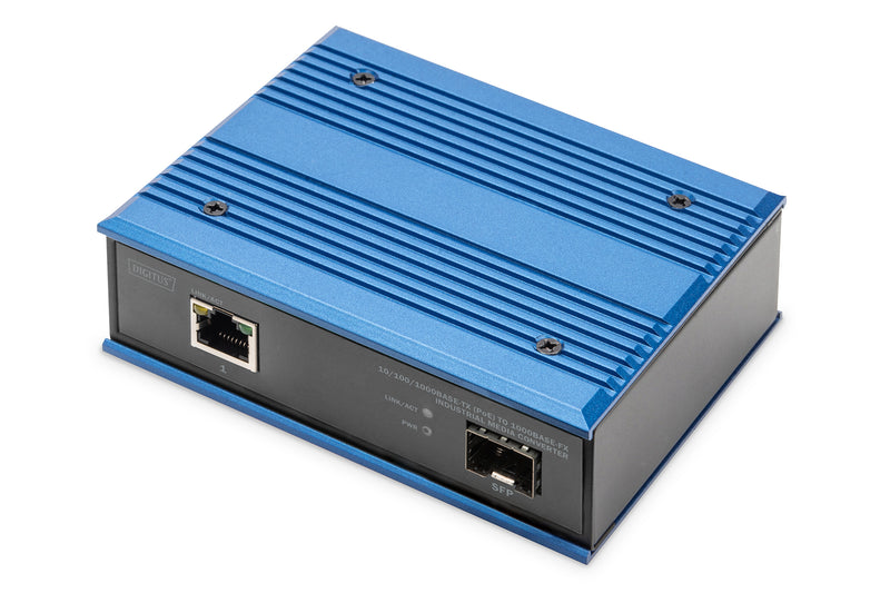 10/100/1000Base-TX (PoE) to 1000Base-FX Indust MediaCo